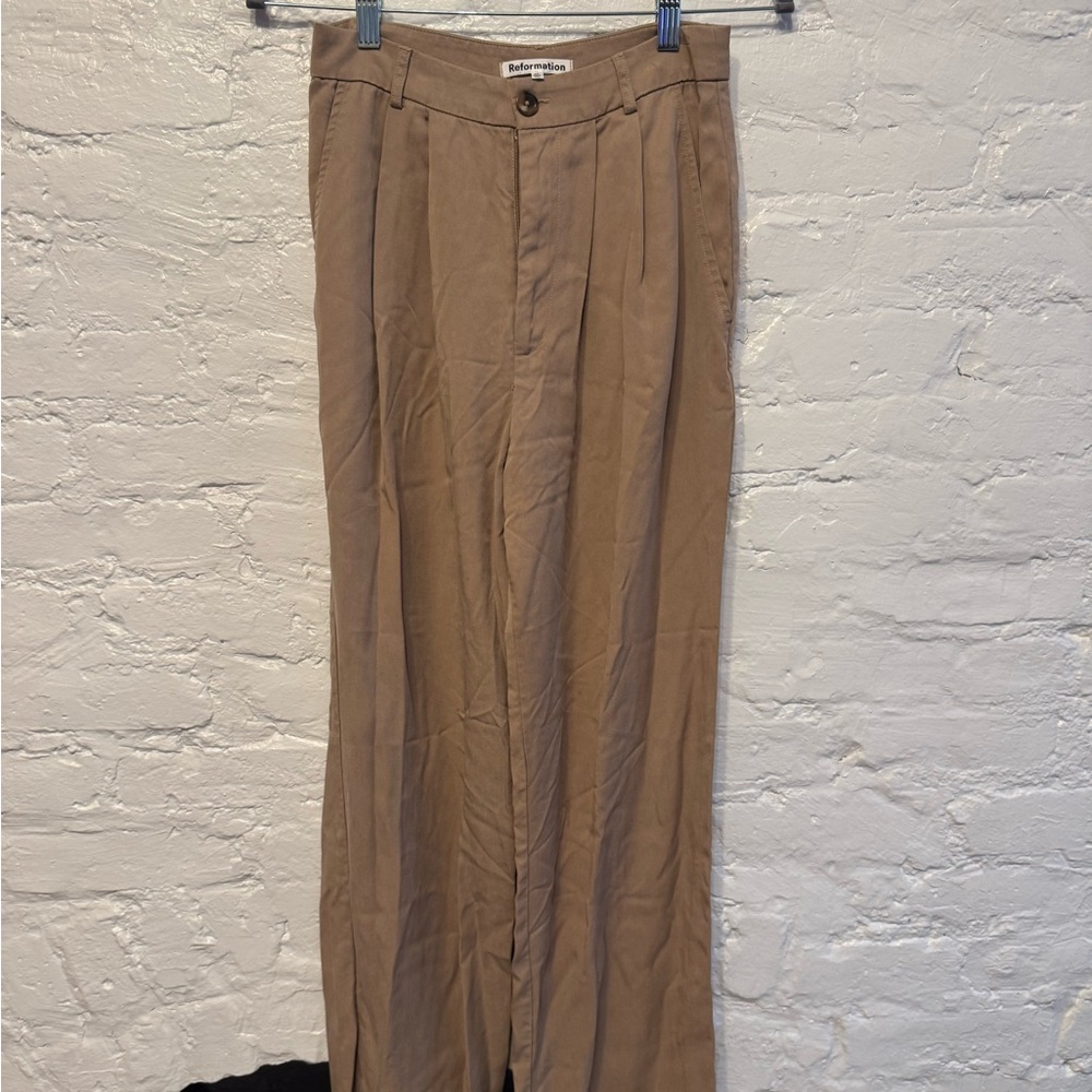 Reformation Tan Pants